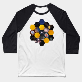 JWST James Webb Space Telescope Hexagonal Images Mosaic Baseball T-Shirt